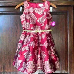 NWOT! The Children’s Place Girls Dress, Red & Gold / Size 12